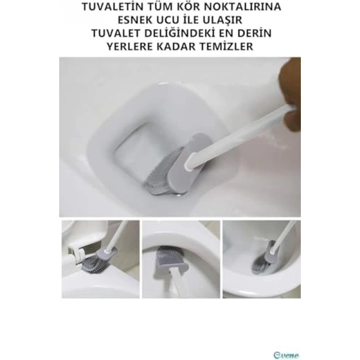 Bükülebilir Silikon Tuvalet Fırçası, Pratik Temizlik