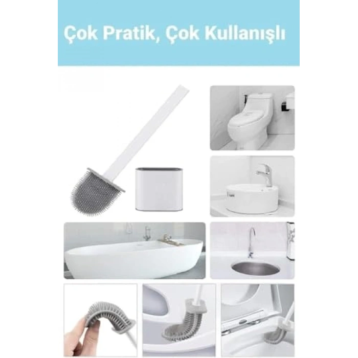 Bükülebilir Silikon Tuvalet Fırçası, Pratik Temizlik