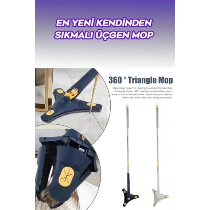 Bükülebilir Üçgen Mop, Pratik Temizlik Aracı