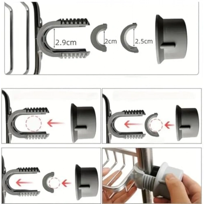 Bulaşık Süngeri Organizeri, Ayarlı Musluk Yanı