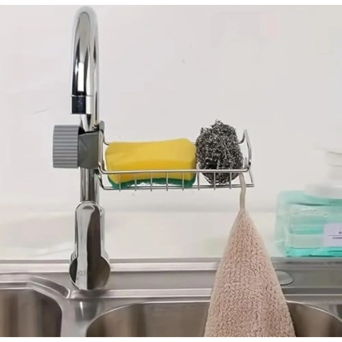 Bulaşık Süngeri Organizeri, Ayarlı Musluk Yanı