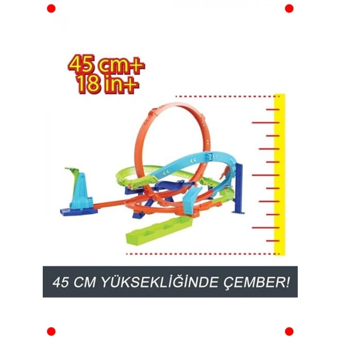 Bumerang Çemberli Yarış Pisti ve Araba Seti