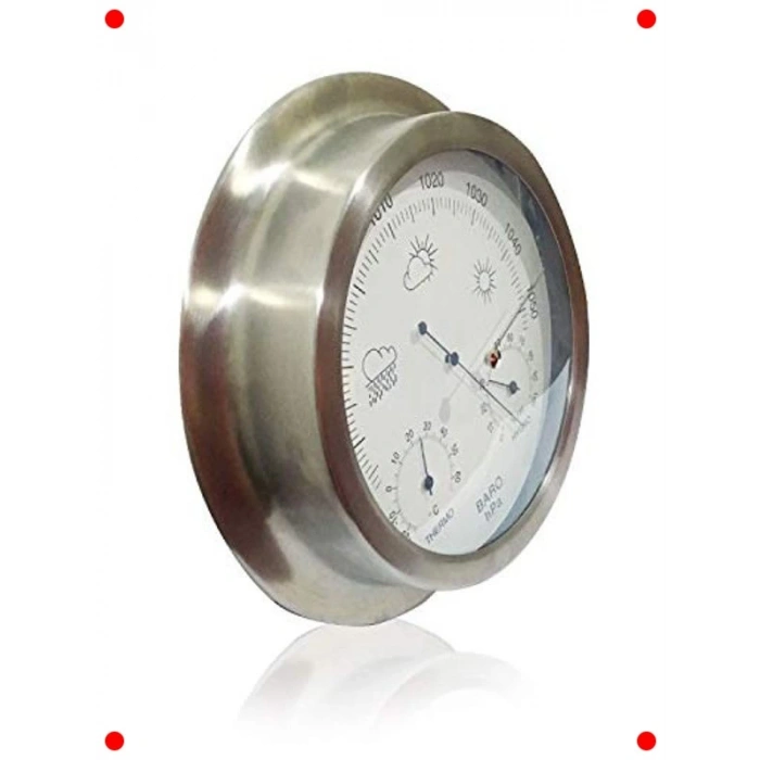 Büyük Beyaz Mekanik Barometre - Hava Durumu Takibi