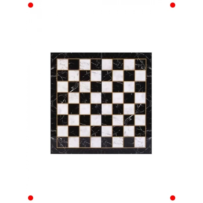 Büyük Boy Metal Roma Satranç Takımı Mermer Desenli