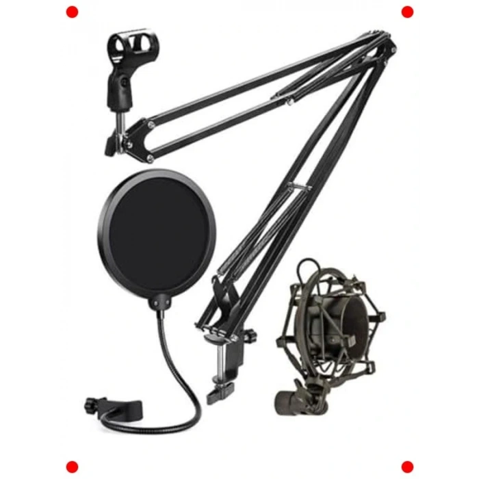 Büyük Boy Mikrofon Standı & Aksesuar Seti