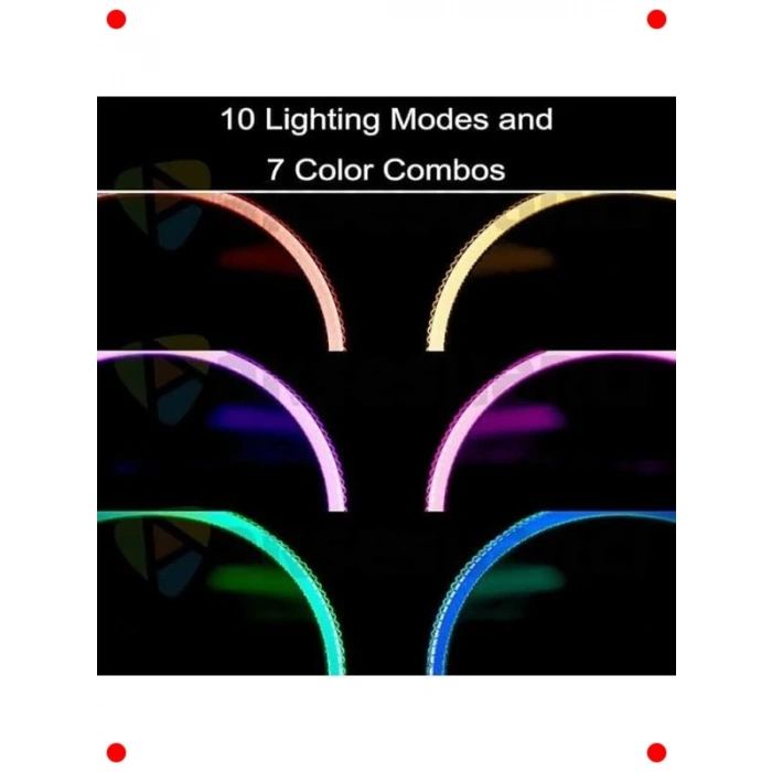 Büyük Boy RGB Işıklı Gaming Mouse Pad - Ritim Desenli