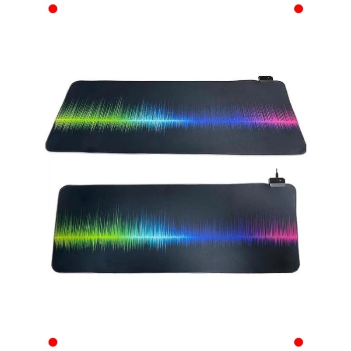 Büyük Boy RGB Işıklı Gaming Mouse Pad - Ritim Desenli