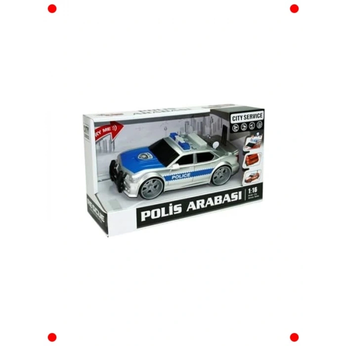 Büyük Boy Sürtmeli Polis Arabası Oyuncak