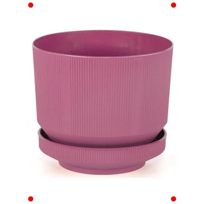 Büyük Boy Tabaklı Saksı - Fuşya, 9 Litre