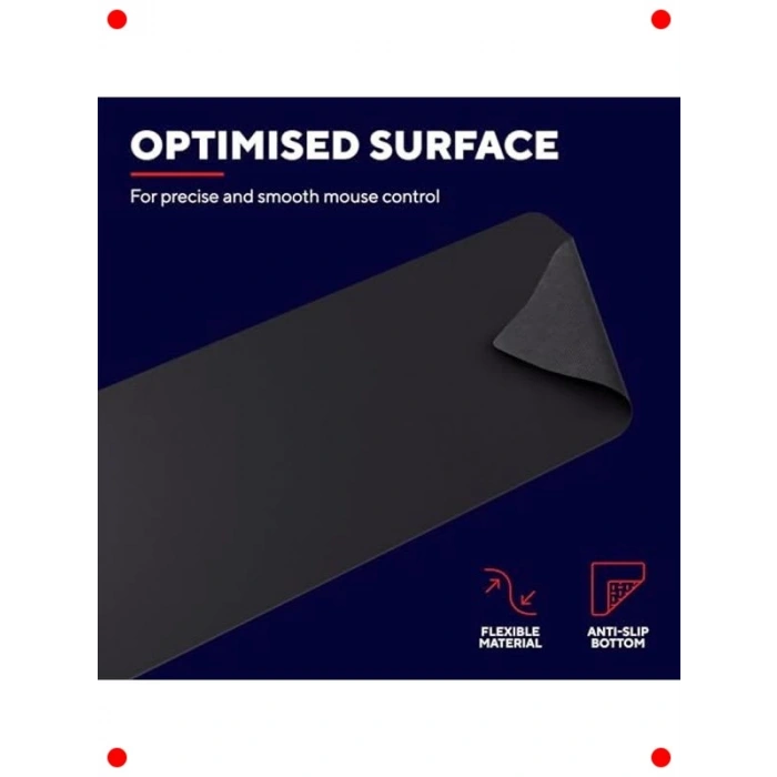Büyük Boy (XXL) Siyah Oyuncu Fare Altlığı