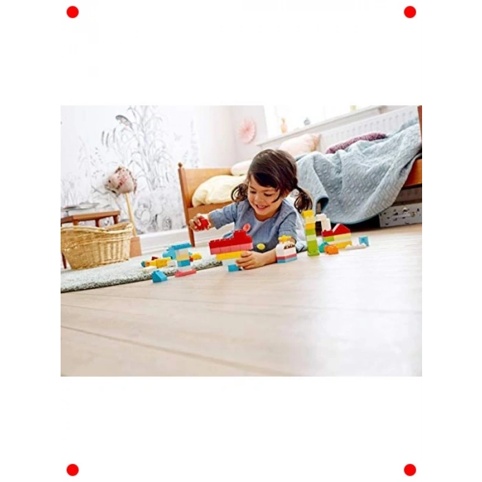 Büyük Parçalı Yaratıcı Yapım Kutusu - Kalp Temalı (80 Parça)