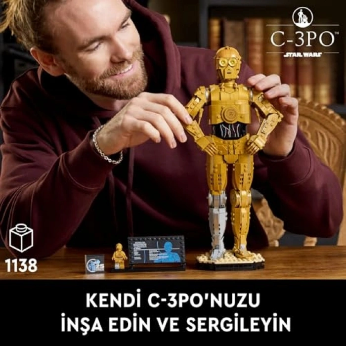 C-3PO Droid Figürü, 1138 Parça Yapım Seti
