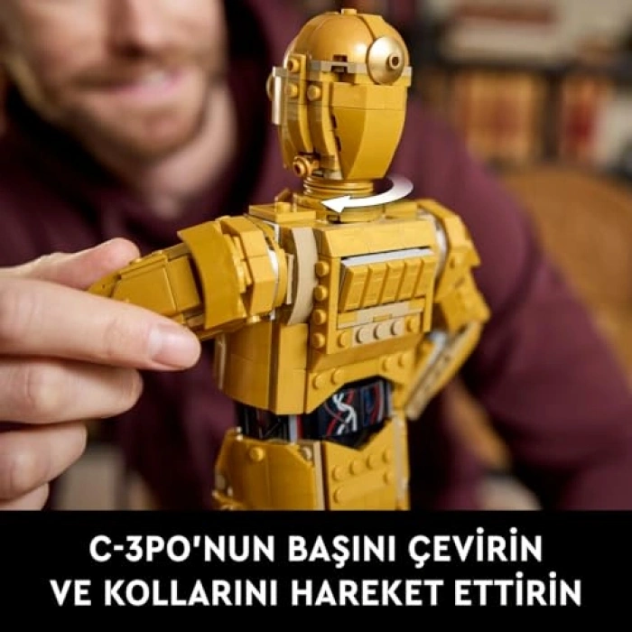 C-3PO Droid Figürü, 1138 Parça Yapım Seti