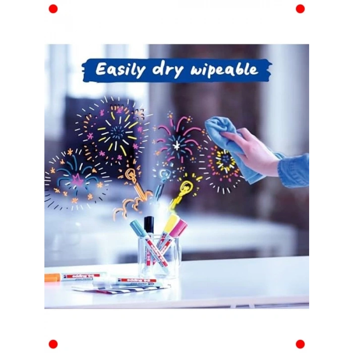 Cam Kalemi Seti, 6lı, Karışık Renkler, Yuvarlak Uç