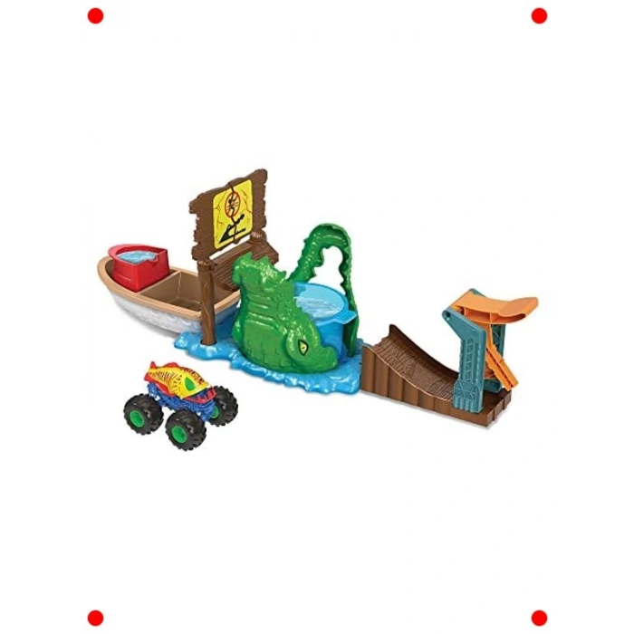 Canavar Kamyon Timsahtan Kaçış Oyun Seti - Renk Değiştiren
