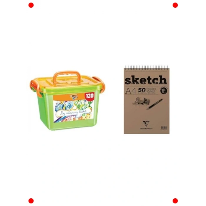 Canlı Renkler Çocuk Boyama Seti (120 Parça)