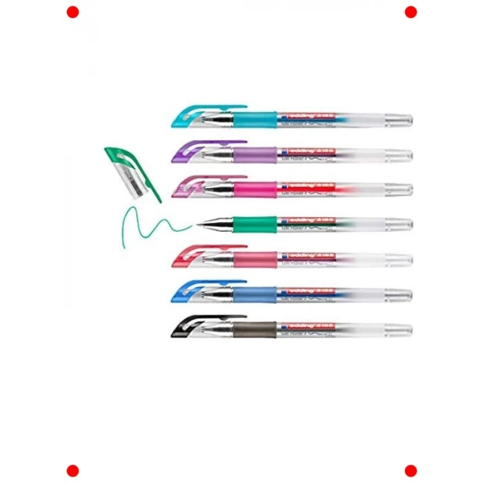 Canlı Renkler Jel Roller Kalem Seti - 7li, 0.7 mm
