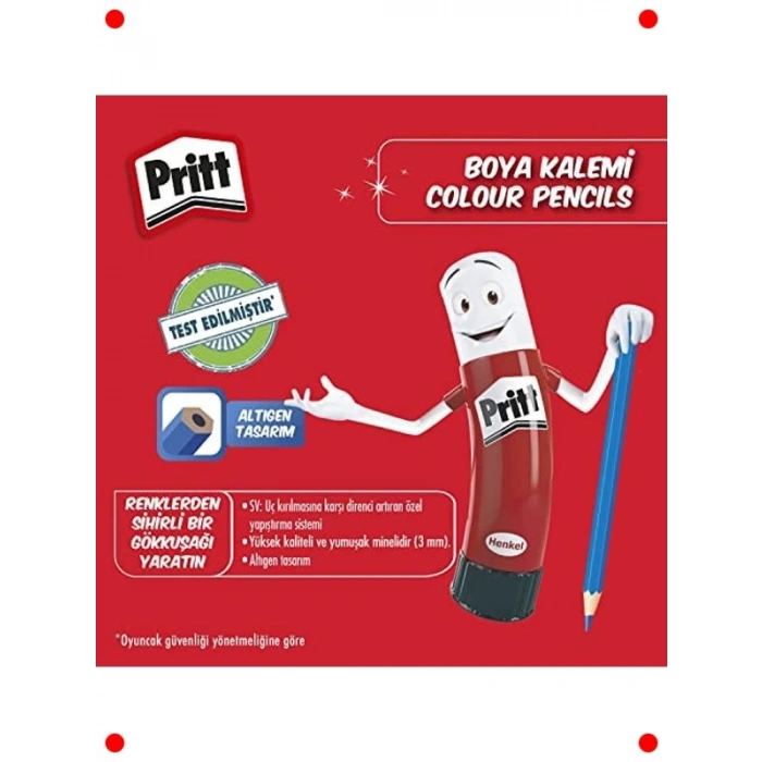 Canlı Renkler Kuru Boya Kalemi Seti - 24lü