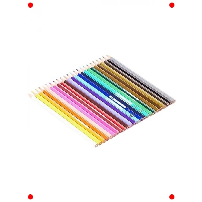Canlı Renkler Kuru Boya Kalemi Seti - 24lü