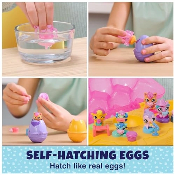 Canlı Yumurta Karton Oyuncak Seti, 6 Figür ve 11 Aksesuar