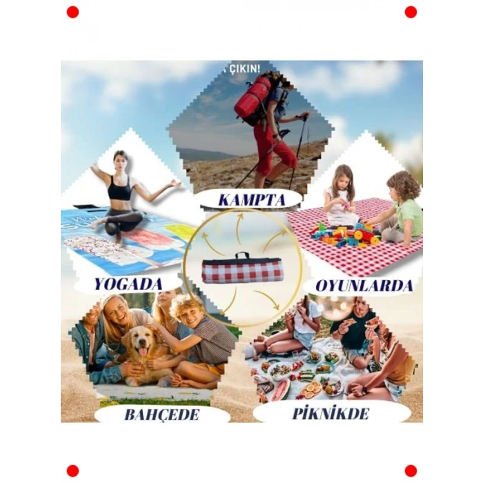 Çantalı Hafif Su Geçirmez Plaj & Kamp Matı