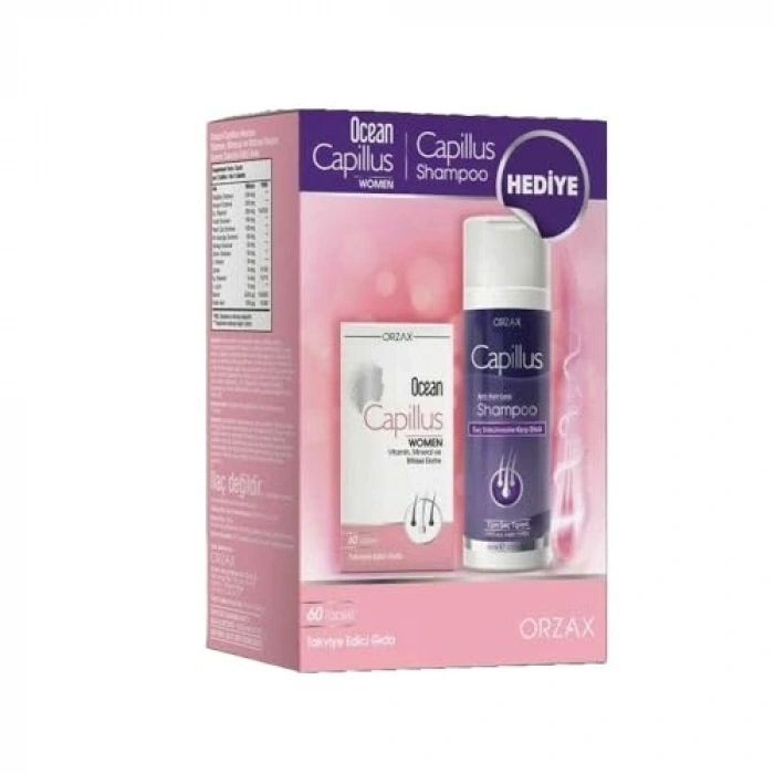 Capillus Women 60 Tablet + Capillus Shampoo 200 ml Hediye