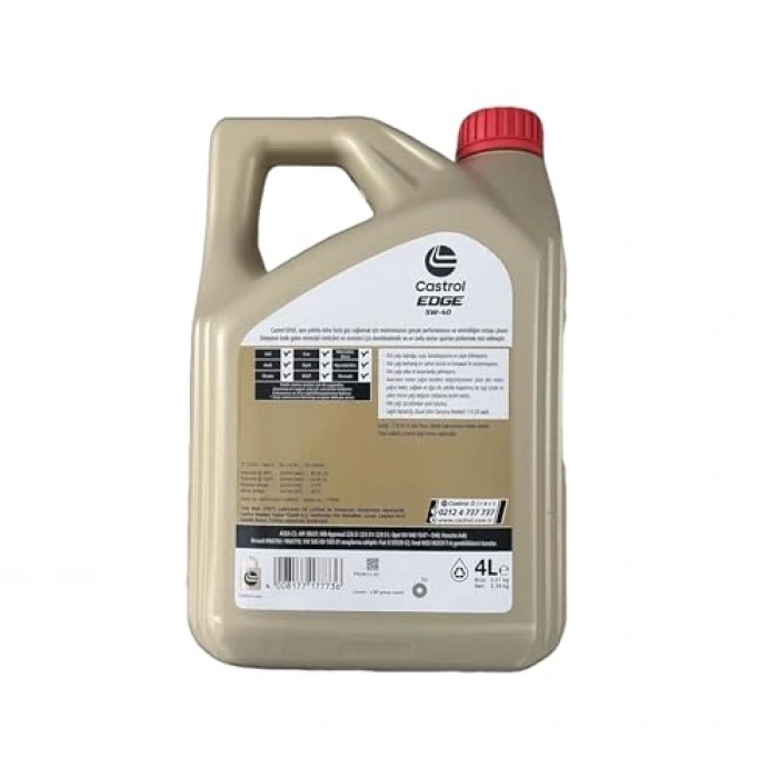 Castrol Edge 5w-40 4 Lt 2025 Ü.T