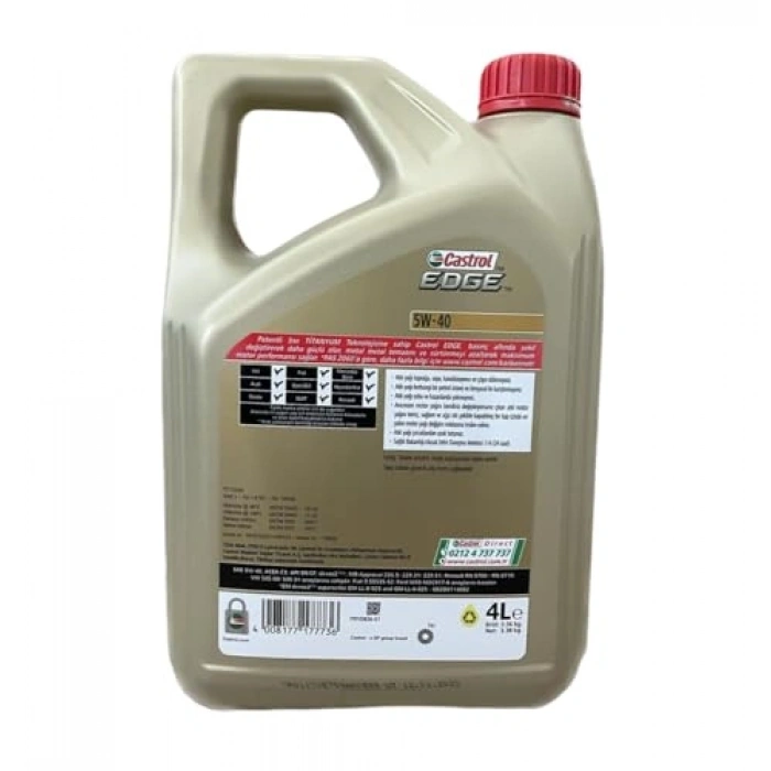 Castrol Edge 5w-40 4 Lt 2025 Ü.T