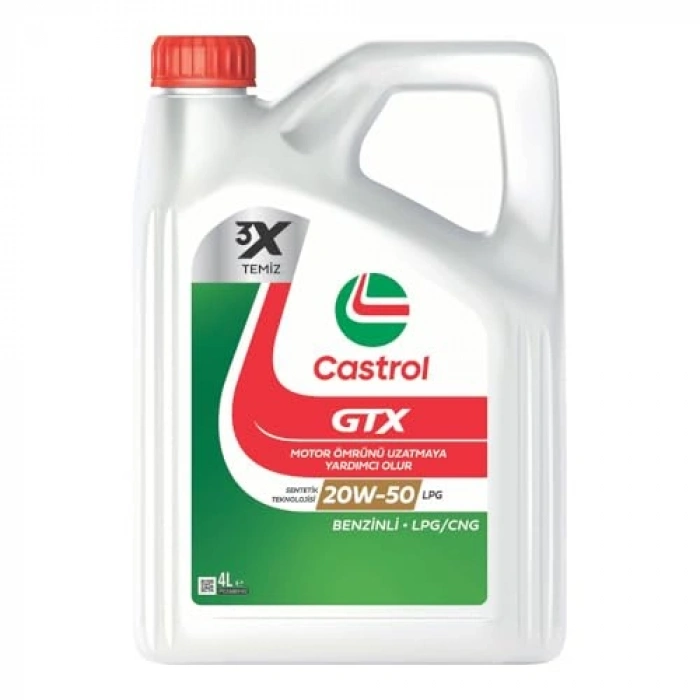 Castrol GTX LPG 20W-50 4 Litre Motor Yağı