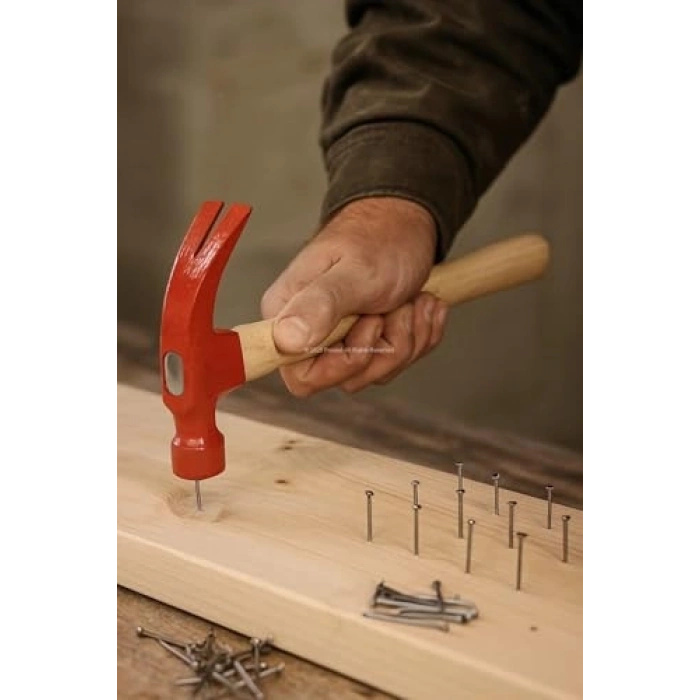 Çatal Çekiç, Dayanıklı Çelik Başlık, Ahşap Saplı