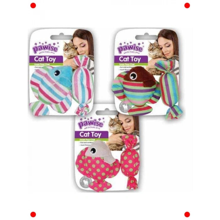 Catnipli Balık ve Şeker Kedi Oyuncağı (2li Set)