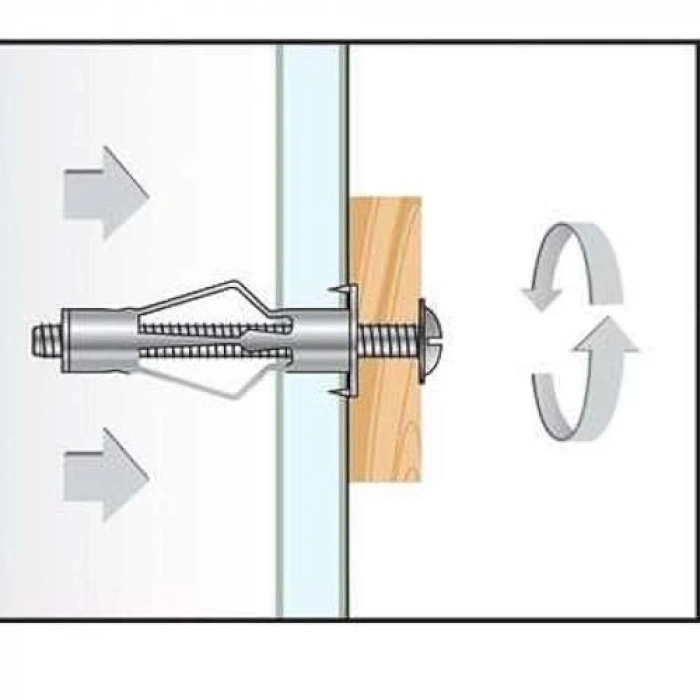 Çelik Alçıpan Dübeli, 5x62 mm, 5 Adet Paket