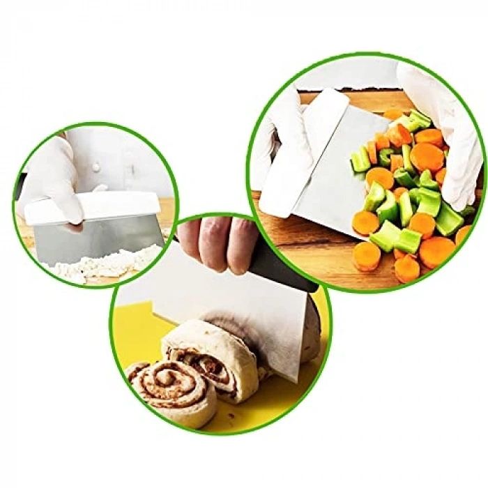 Çelik Hamur Kesme ve Kazıma Spatulası, Çok Renkli