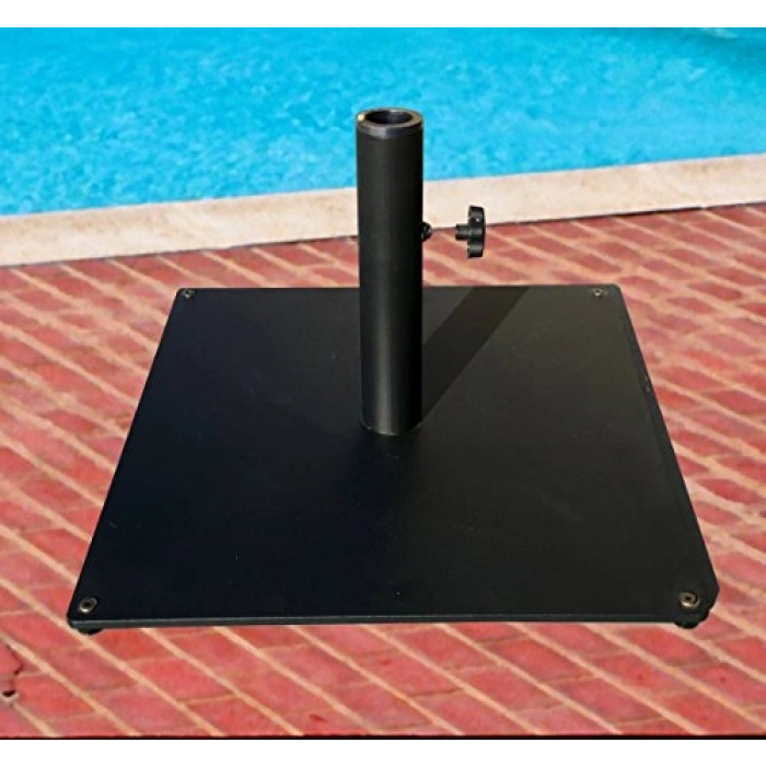 Çelik Levha Şemsiye Tabanı, 16,3 cm, Siyah