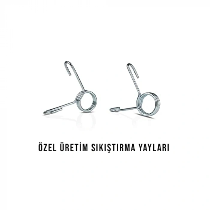 Çelik Plaka Sıkıştırma Yayı, 2 Adet Kıskaçlı Set
