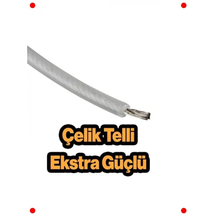 Çelik Telli Tırpan Misinası - 3.3mm x 26m Profesyonel
