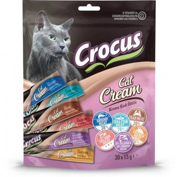 Çeşitli Krema Kedi Ödülleri, 30x15 Gr, 6 Adet