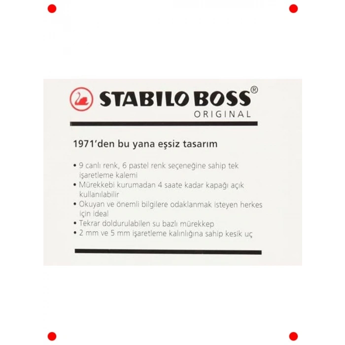 Çeşitli Renklerde Fosforlu Kalem Seti - 2li Blister