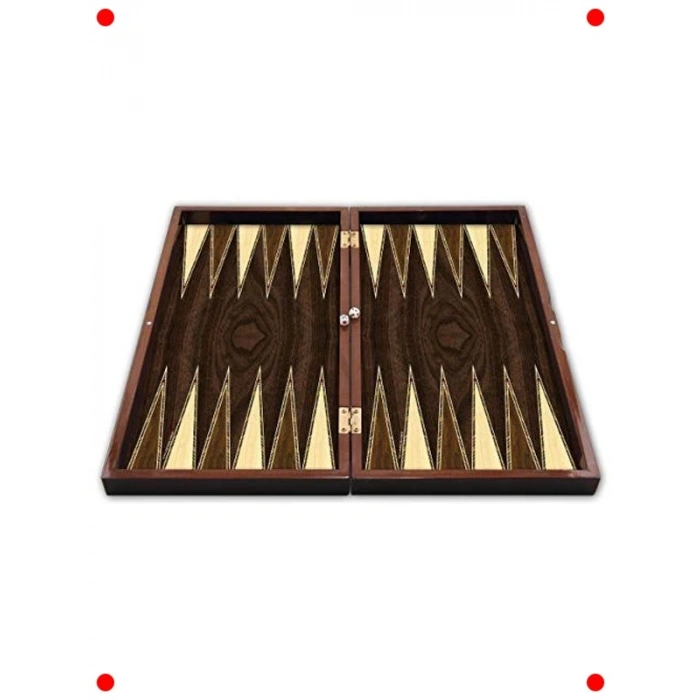 Ceviz Desenli Polyester Tavla Takımı 25x48x6 cm