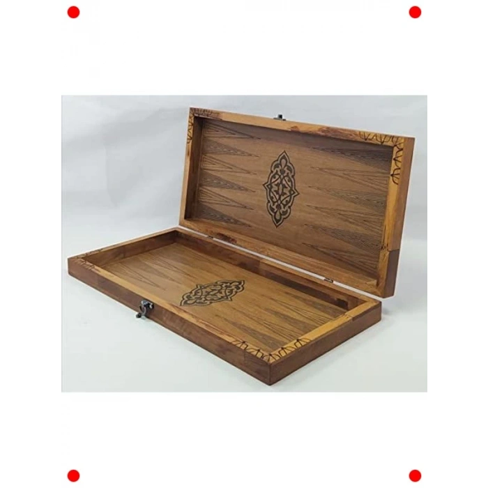 Ceviz Kaplama Kartal Motifli Tavla Takımı