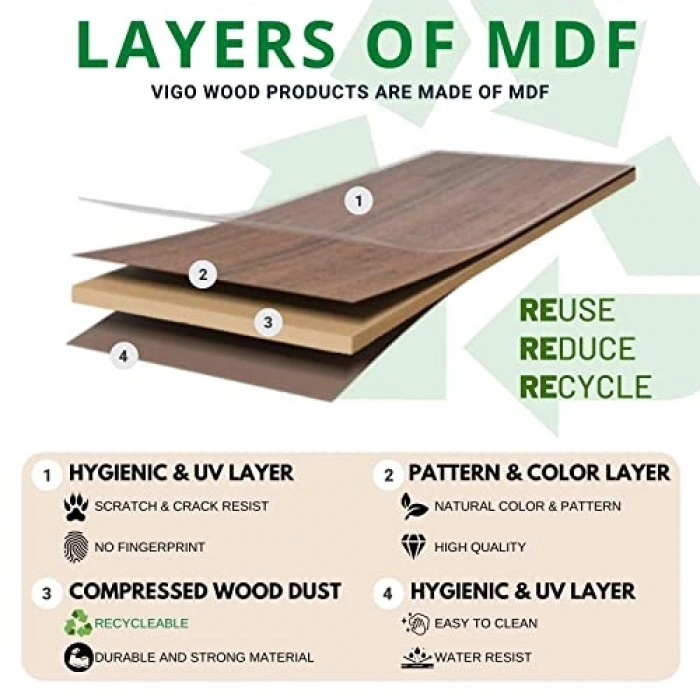 Ceviz Renk 3 Parça Masaüstü Düzenleyici Seti