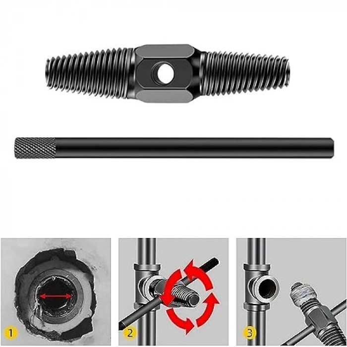 Çift Başlı Boru Vida Çıkarıcı, Hasarlı Vidalar için Kullanım