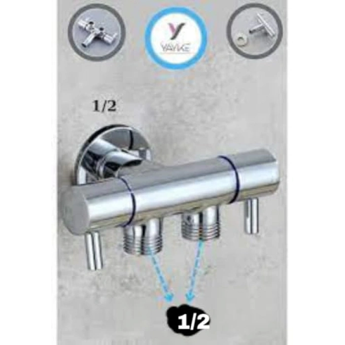 Çift Çıkışlı Musluk, 1/2-1/2 Çıkışlı Uyumlu Aksesuar