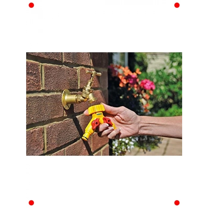 Çift Çıkışlı Vanalı Musluk Adaptörü