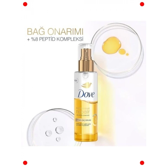 Çift Fazlı Peptit Kompleksli Yoğun Onarıcı Saç Serumu 80ml