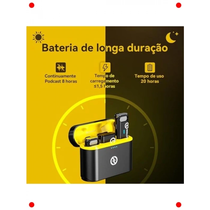 Çift Kanallı Kablosuz Yaka Mikrofonu - Gürültü Engelleme