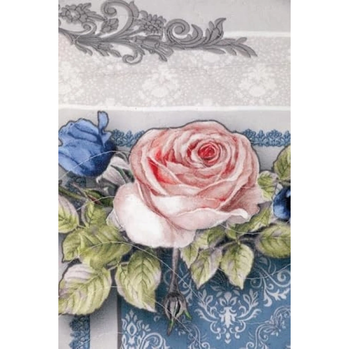 Çift Kişilik Kapitone Yatak Örtüsü Takımı, Mavi Renk