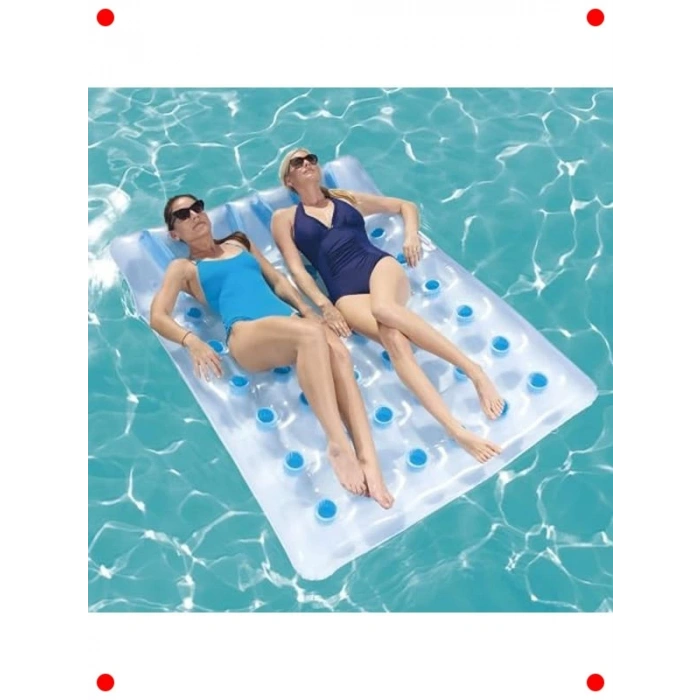 Çift Kişilik Renkli Şişme Plaj Yatağı