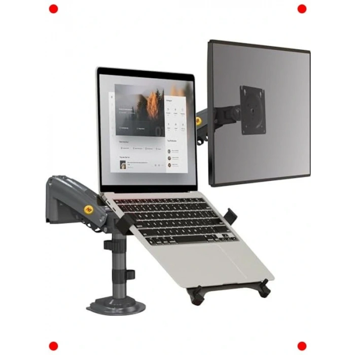Çift Kol Monitör & Laptop Standı (Amortisörlü)
