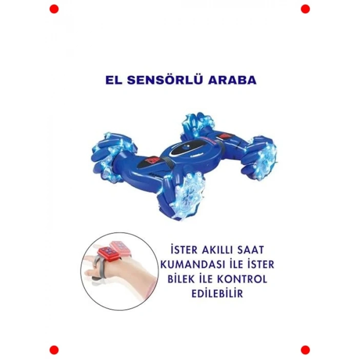 Çift Kontrollü Mavi Akrobat Drift Araba